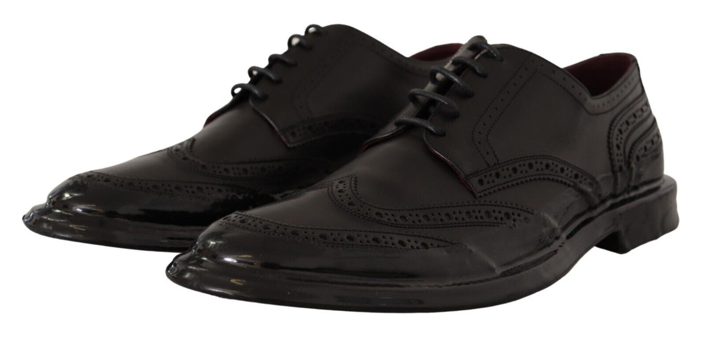 Elegante Derby Oxford de piel de becerro con punta de ala