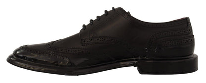 Elegante Derby Oxford de piel de becerro con punta de ala