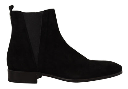 Elegantes botas Chelsea de piel de ante