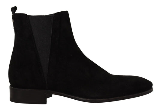 Elegantes botas Chelsea de piel de ante