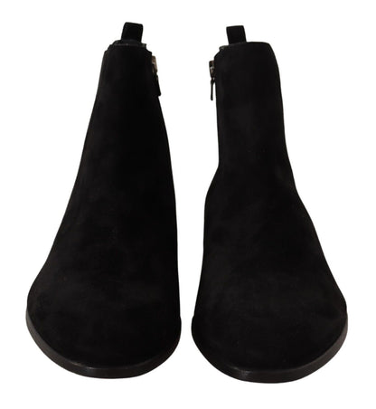 Elegantes botas Chelsea de piel de ante