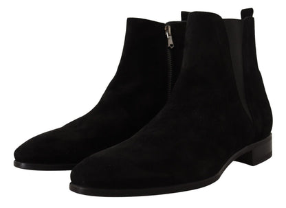Elegantes botas Chelsea de piel de ante