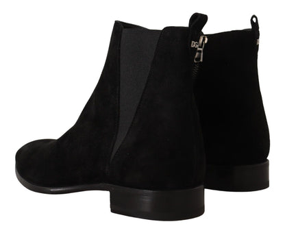Elegantes botas Chelsea de piel de ante