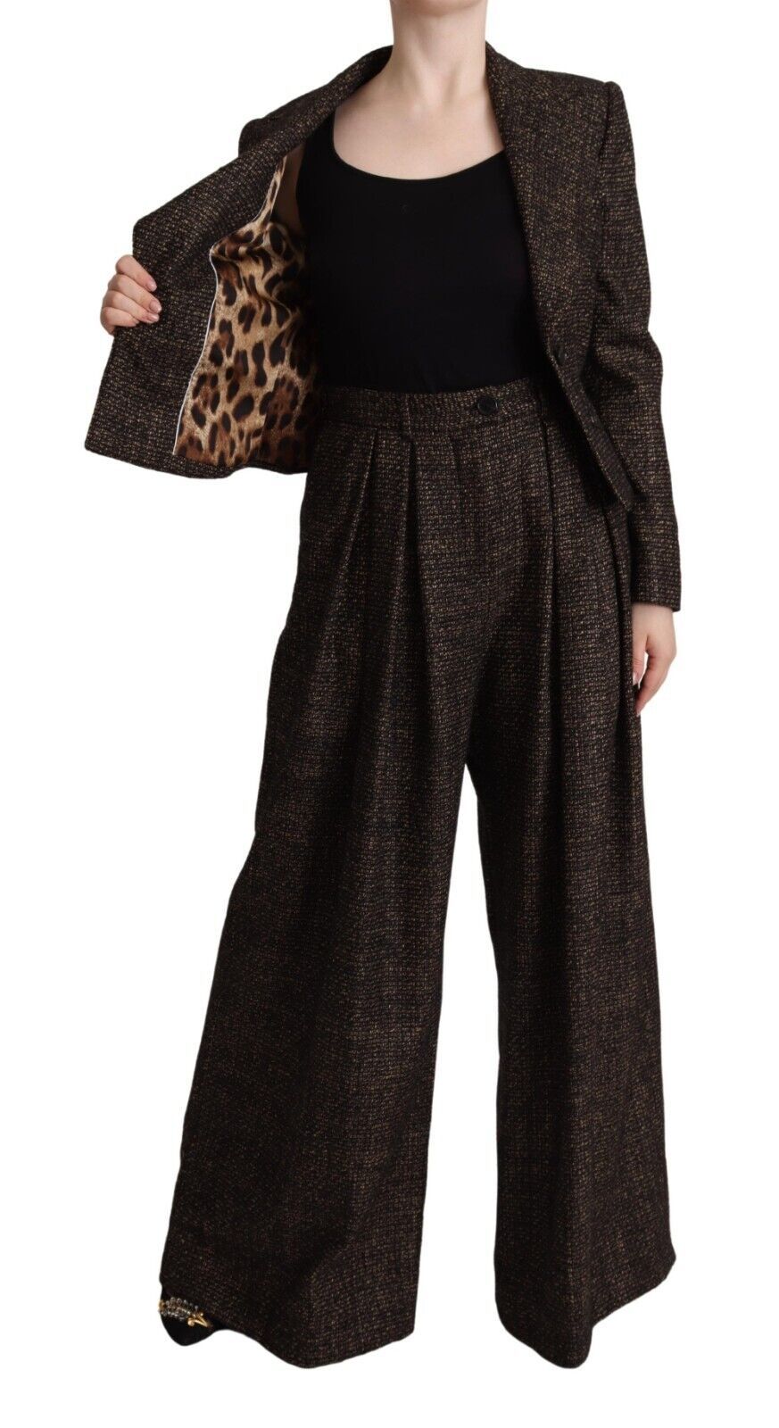 Conjunto de traje elegante de mezcla de lana