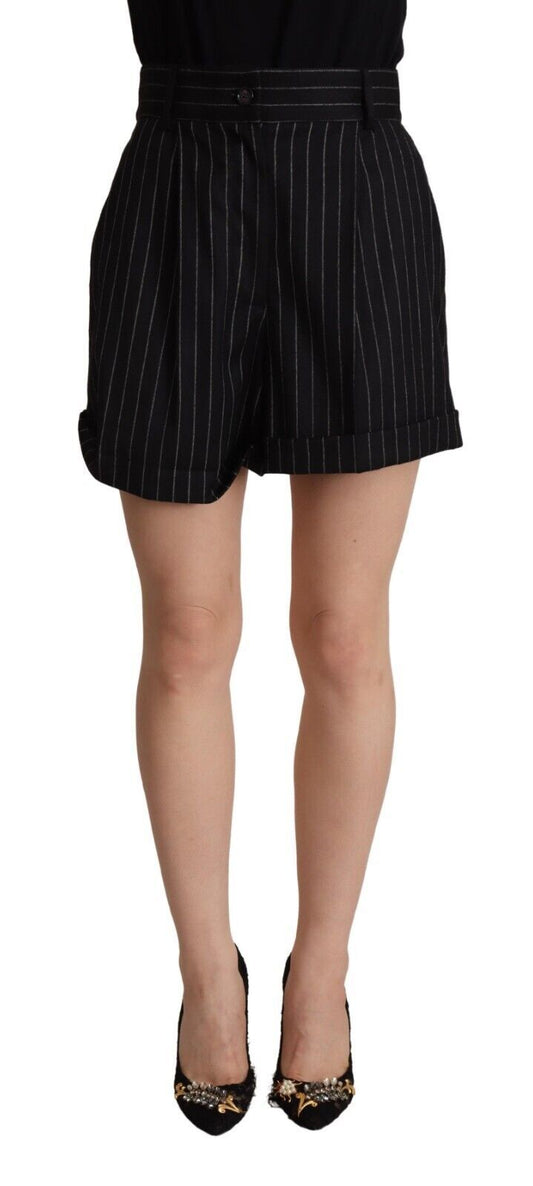 Bermudas elegantes de cintura alta a rayas