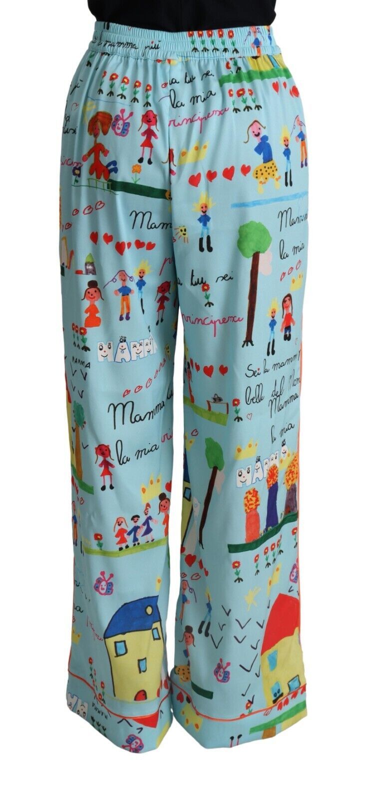 Pantalones elegantes con estampado de pierna ancha