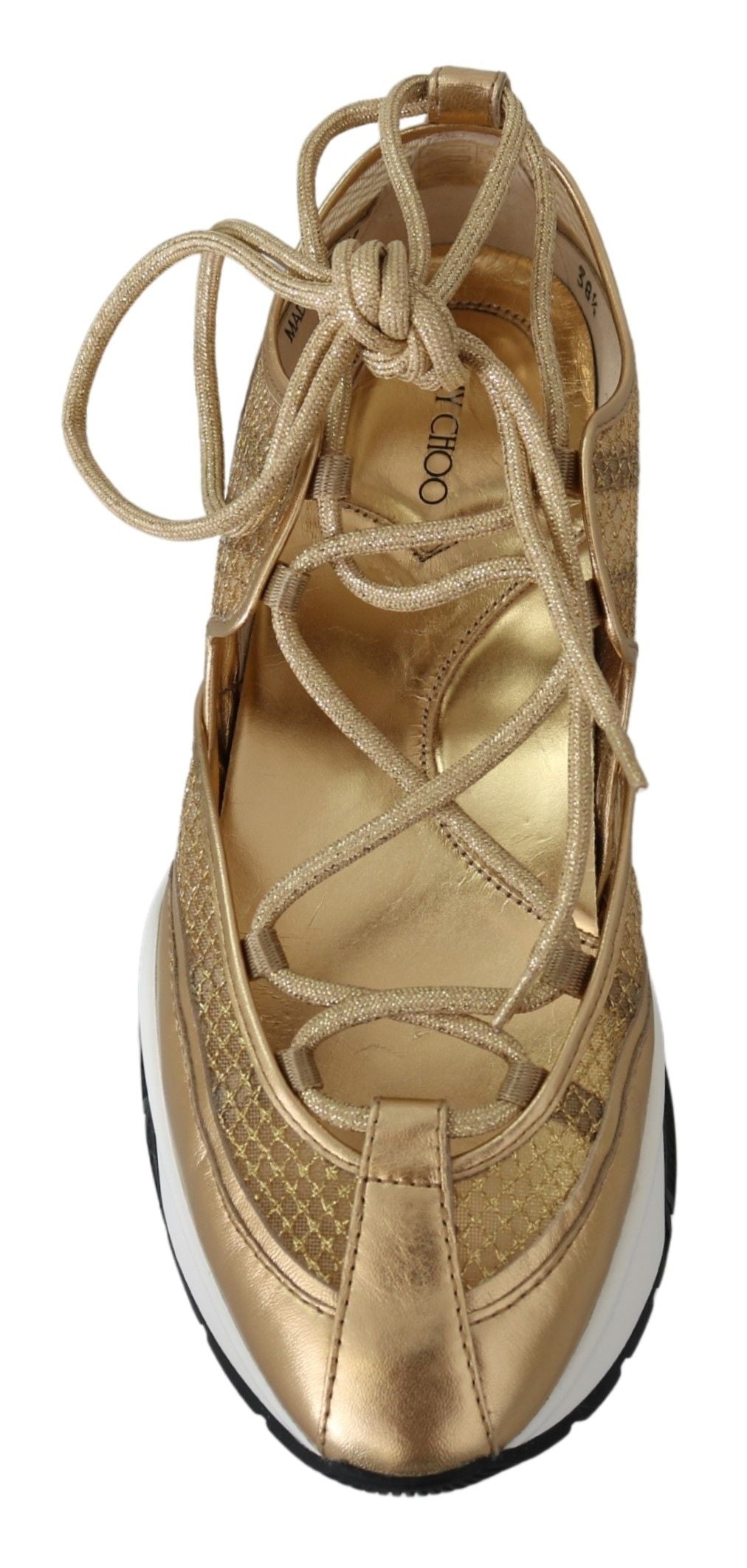 Zapatillas deportivas de malla de cuero Golden Glamour