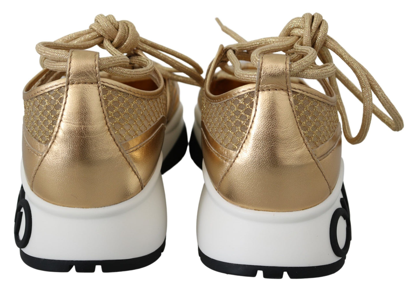 Zapatillas deportivas de malla de cuero Golden Glamour