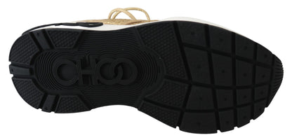 Zapatillas deportivas de malla de cuero Golden Glamour