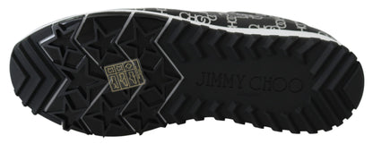 Elegantes zapatillas de piel negras y plateadas
