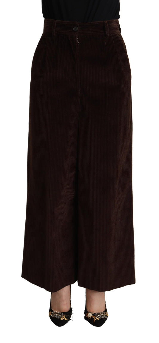 Pantalones elegantes de cintura alta y pierna ancha