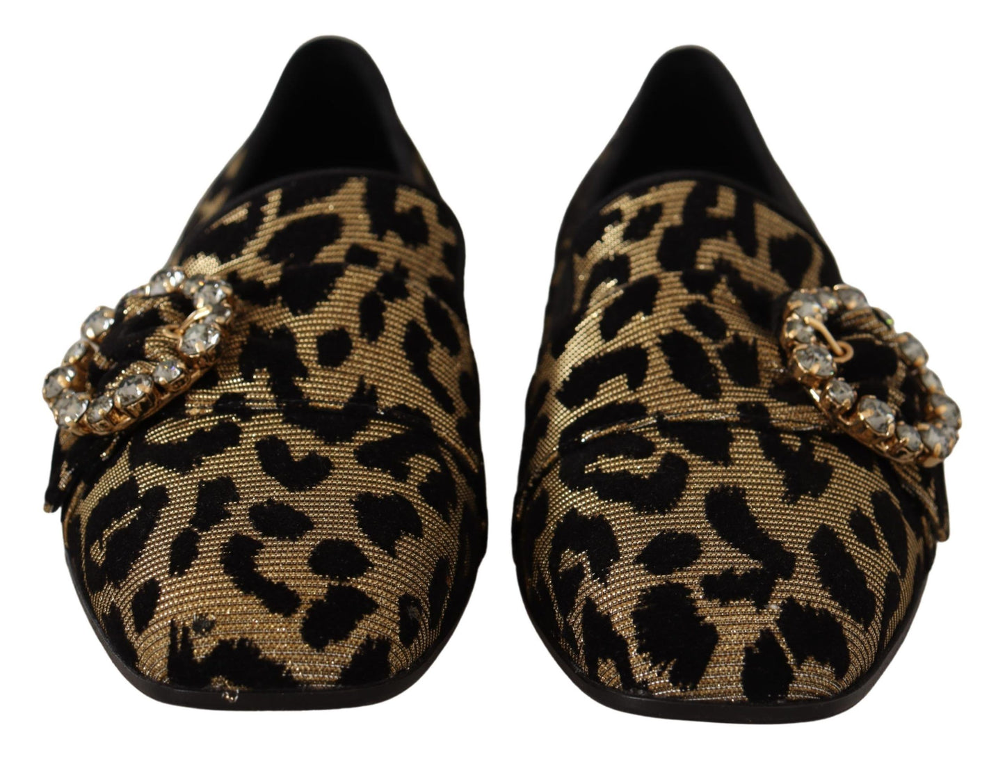 Elegantes mocasines con cristales de leopardo