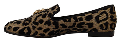 Elegantes mocasines con cristales de leopardo