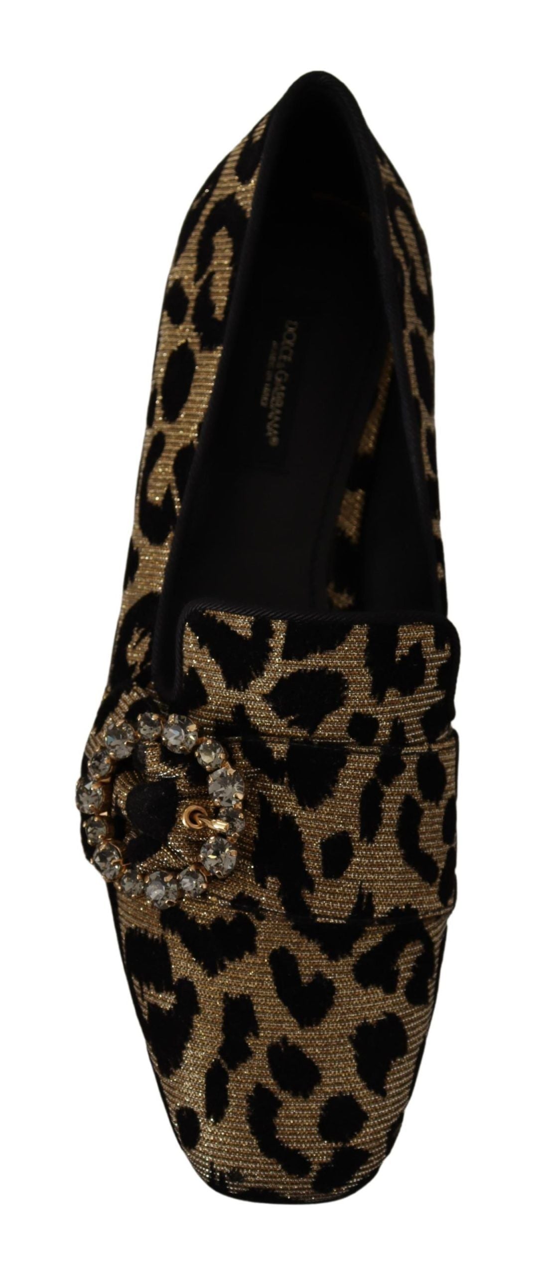 Elegantes mocasines con cristales de leopardo