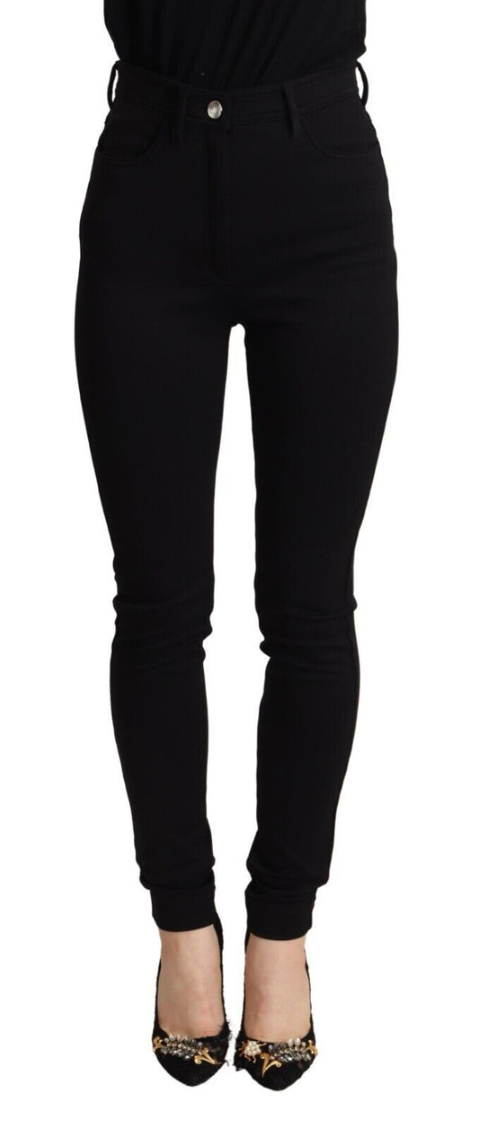 Pantalones elegantes de cintura alta y corte ajustado