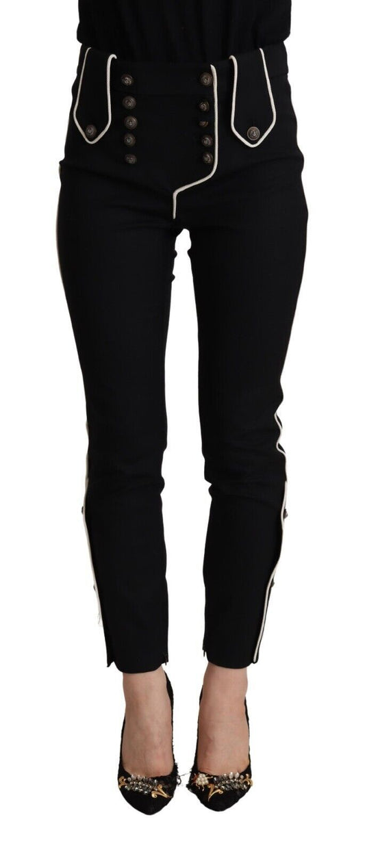 Pantalones elegantes de talle alto y corte entallado