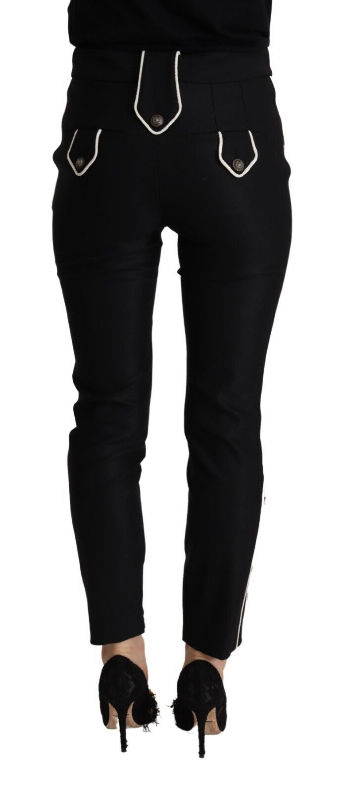 Pantalones elegantes de talle alto y corte entallado