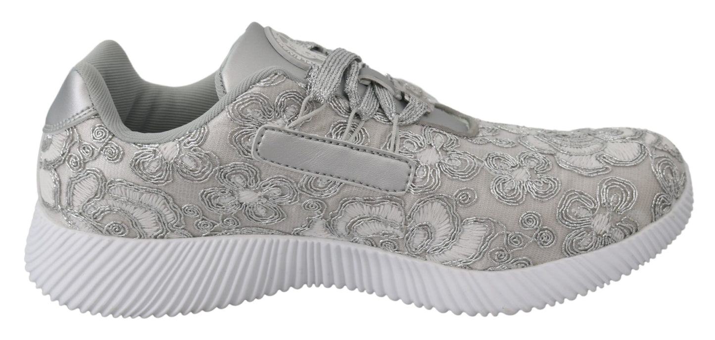 Zapatillas deportivas Joice con brillo plateado