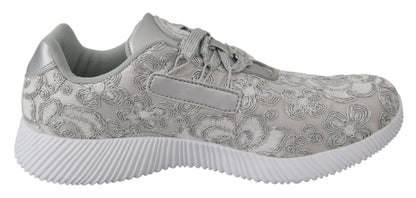 Zapatillas deportivas Joice con brillo plateado