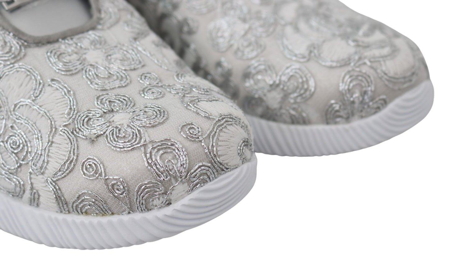 Zapatillas deportivas Joice con brillo plateado