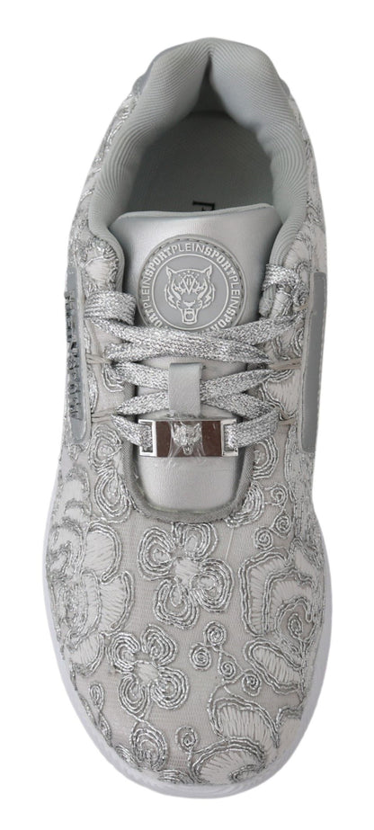 Zapatillas deportivas Joice con brillo plateado