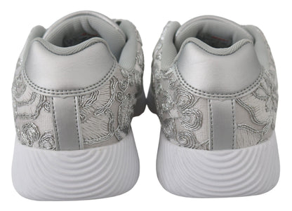 Zapatillas deportivas Joice con brillo plateado