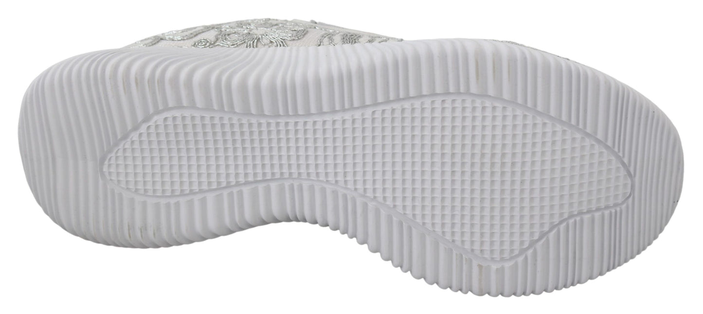 Zapatillas deportivas Joice con brillo plateado