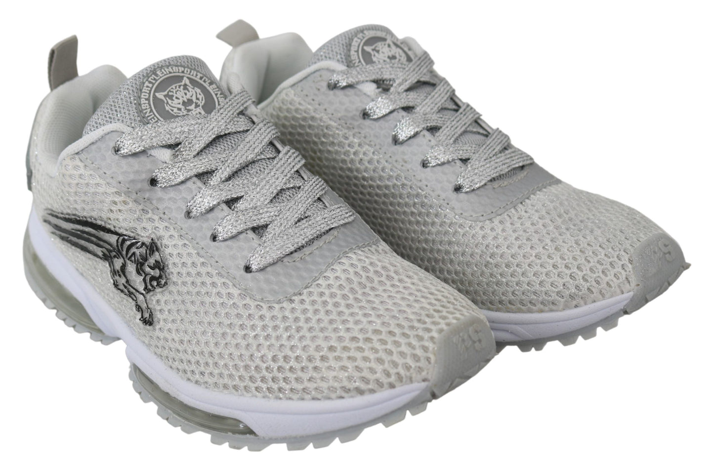 Zapatillas deportivas Gretel plateadas y glamurosas