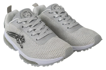 Zapatillas deportivas Gretel plateadas y glamurosas