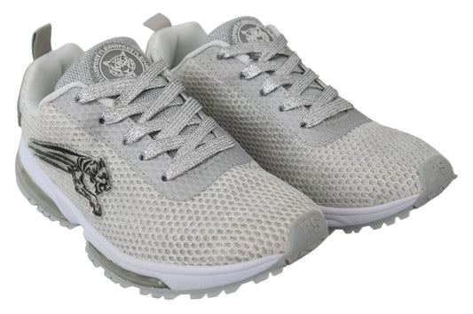 Zapatillas deportivas Gretel plateadas y glamurosas