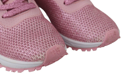 Zapatillas elegantes de alta costura en color rosa empolvado