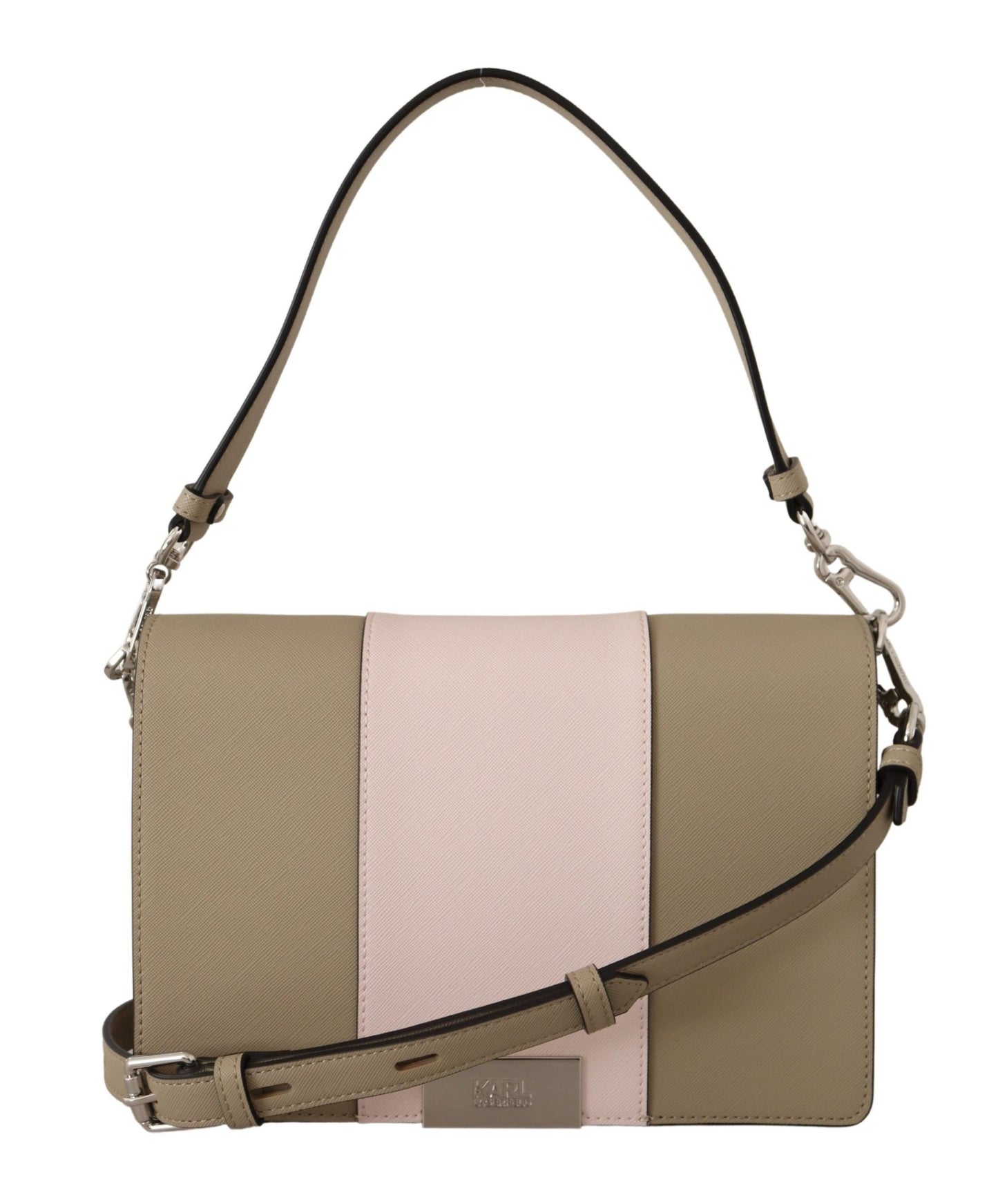Bolso de hombro elegante color salvia con correas dobles