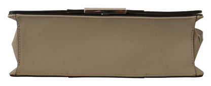Bolso de hombro elegante color salvia con correas dobles