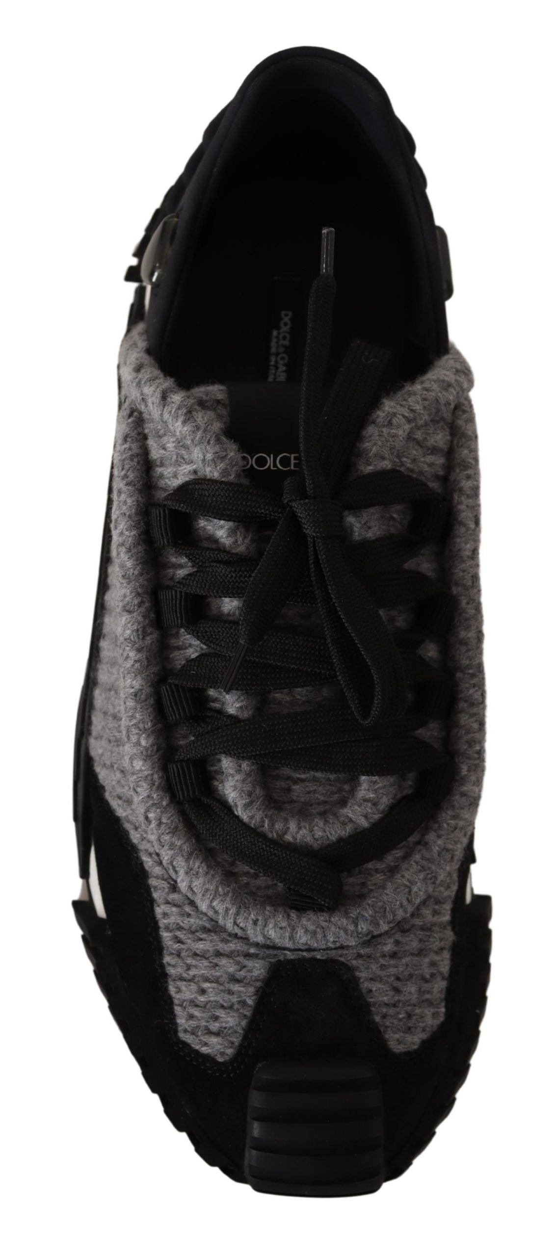 Black Gray Fabric Lace Up NS1 Sneakers Shoes