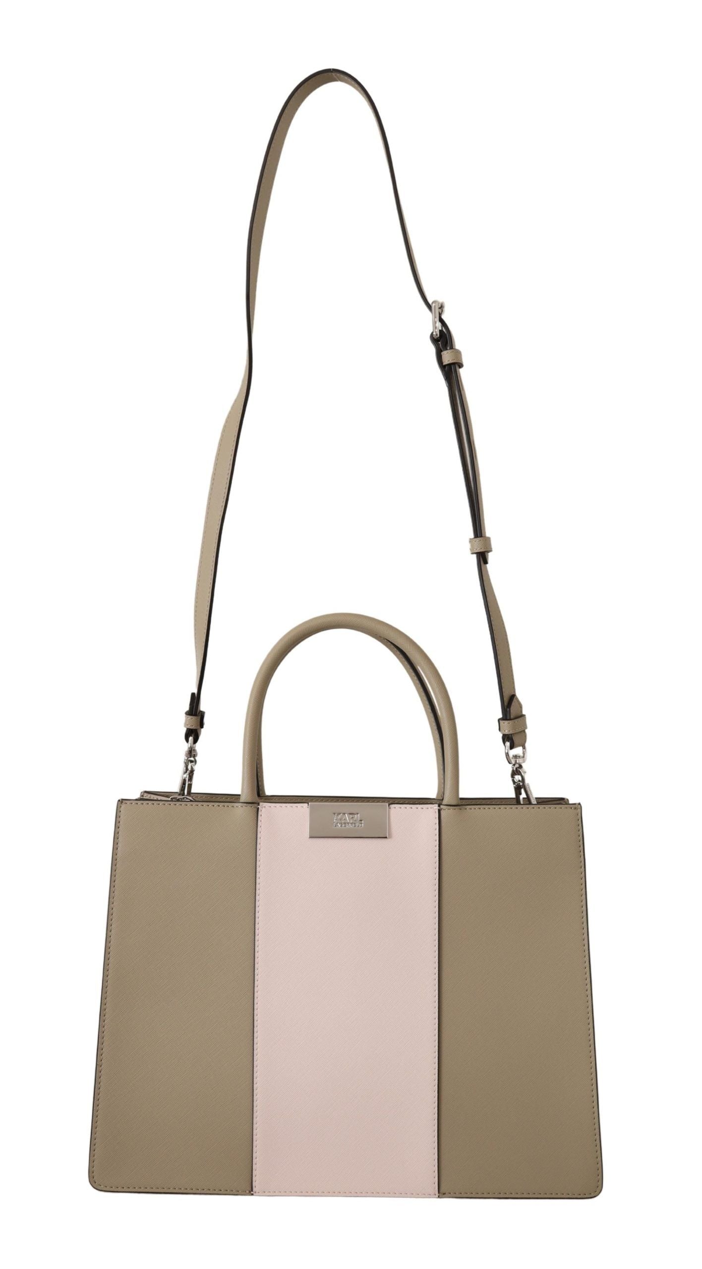 Elegante bolso de hombro tipo tote verde salvia
