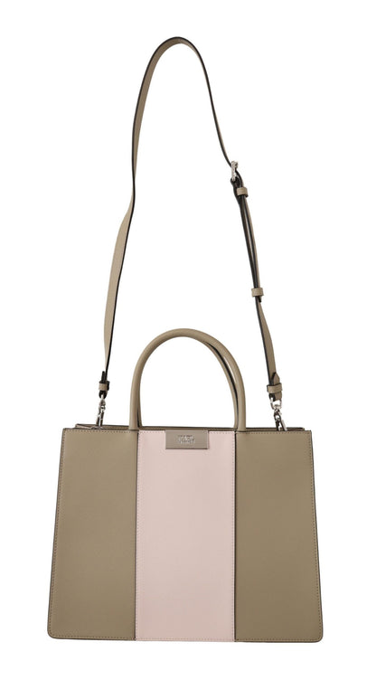 Elegante bolso de hombro tipo tote verde salvia
