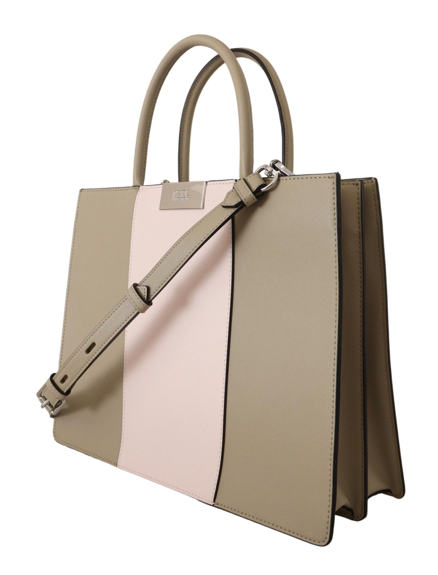 Elegante bolso de hombro tipo tote verde salvia