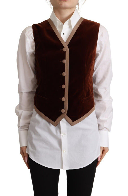Elegante blusa sin mangas de terciopelo burdeos