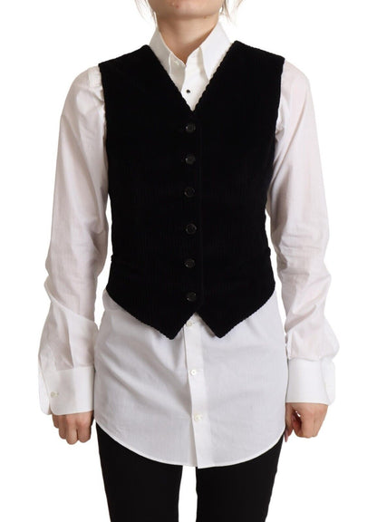 Elegante top sin mangas con cuello en V