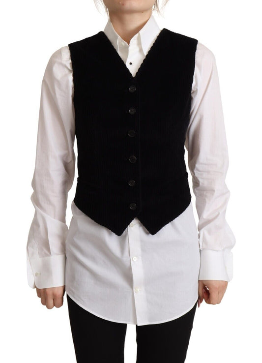 Elegante top sin mangas con cuello en V