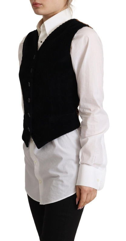 Elegante top sin mangas con cuello en V
