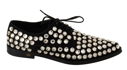 Elegantes zapatos planos con cordones y adornos de cristal