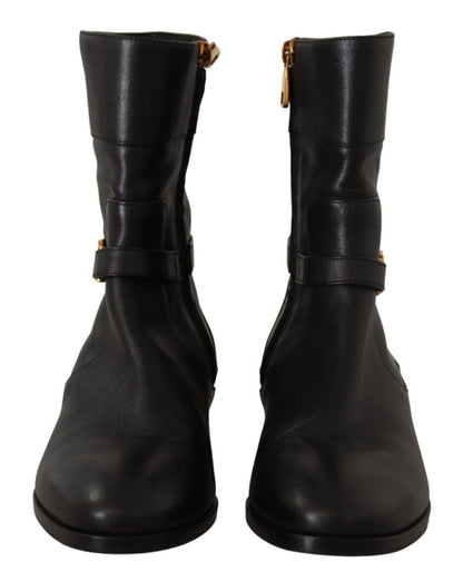 Botas de motociclista de cuero elegantes