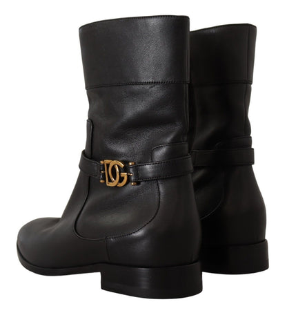 Botas de motociclista de cuero elegantes