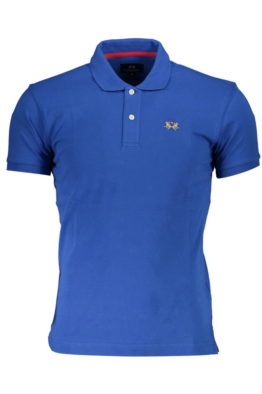 Polo bordado de corte entallado con detalles en contraste