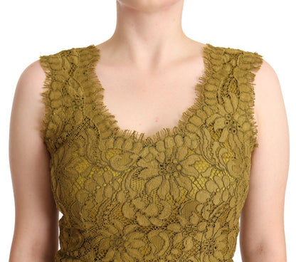 Elegante vestido de encaje largo hasta el suelo sin mangas