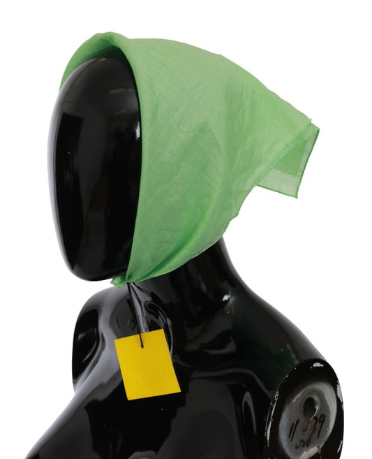 Elegante bufanda de lino verde manzana