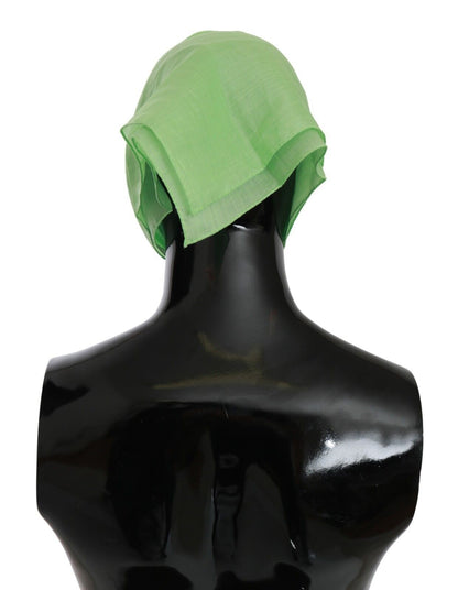Elegante bufanda de lino verde manzana