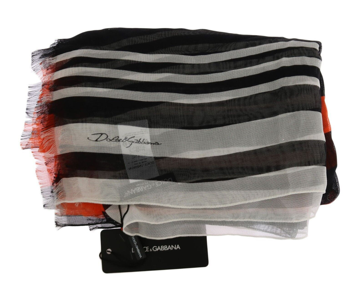 Elegante bufanda de seda multicolor con flecos