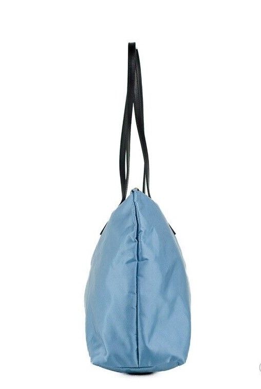 Bolso tote Portuna Medusa mediano de piel de nailon azul aciano